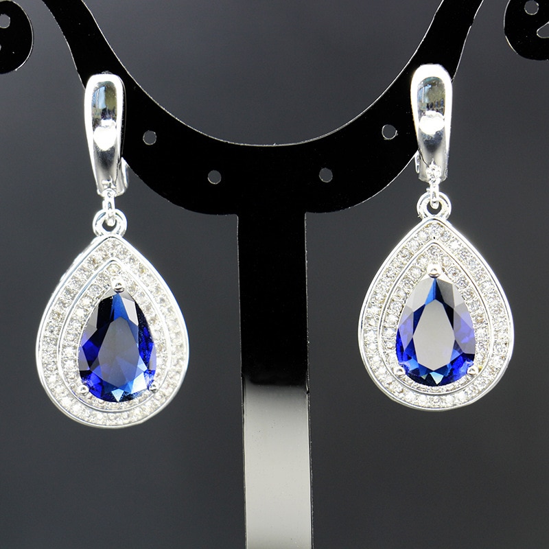 925 silver jewelry set ring earrings necklace for women